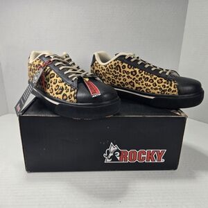 Rocky Women's Leopard Print Composite Safety Toe Sneakers Size 7 M